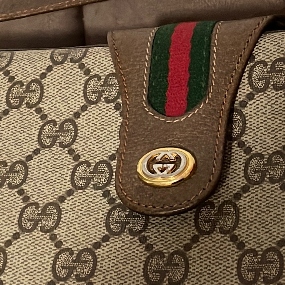 Gucci Shoulder Bag  Browns PVC - Picture 10 of 12